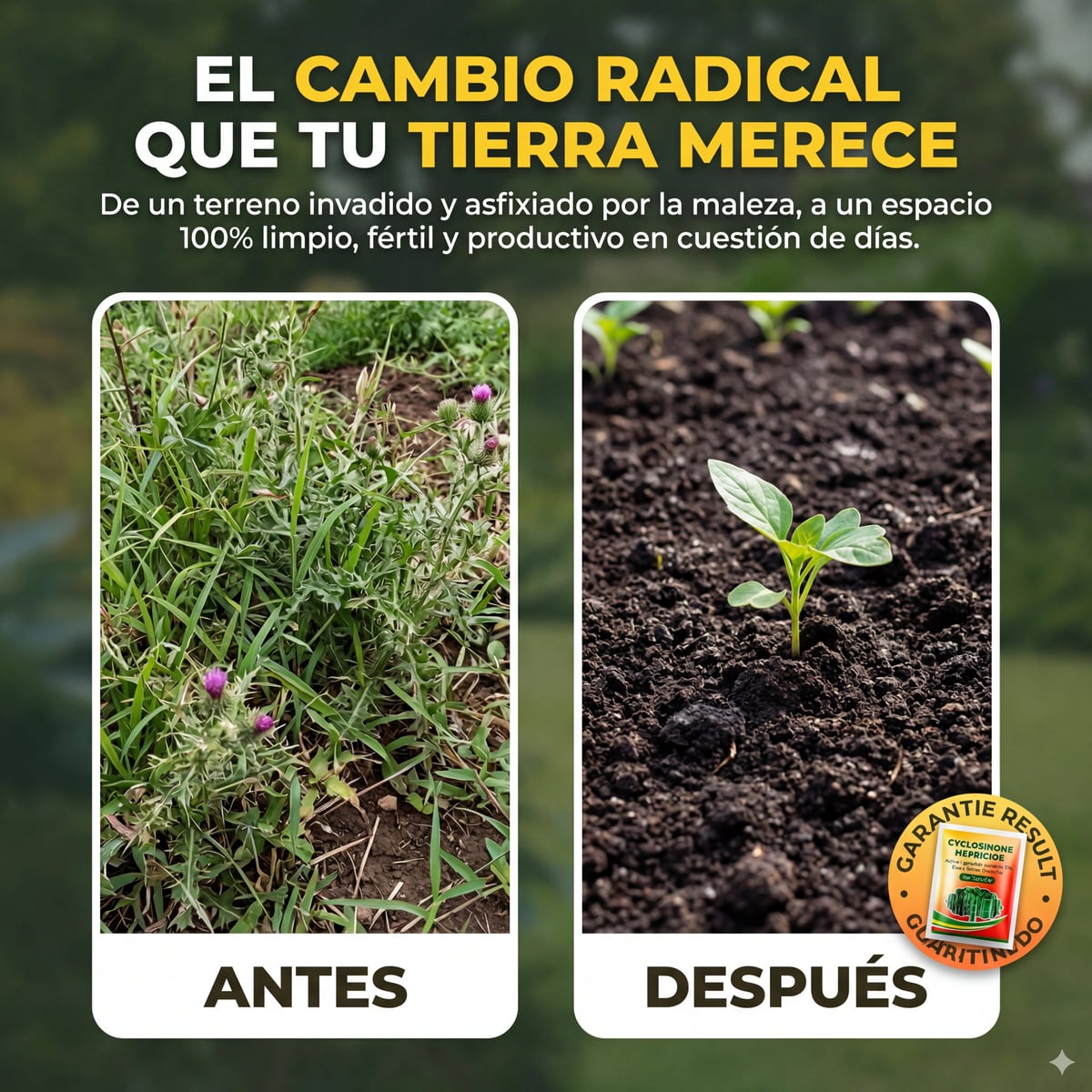 Uso del herbicida