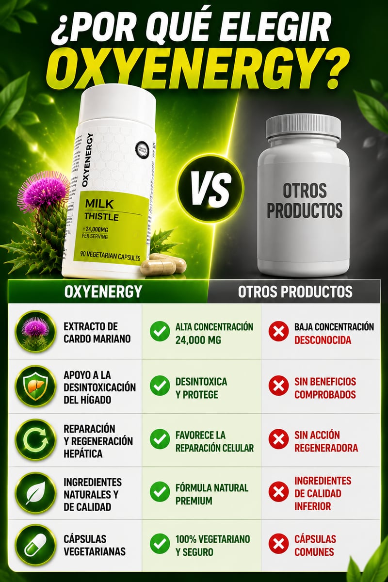 Comparativa OxyEnergy vs Otros Productos