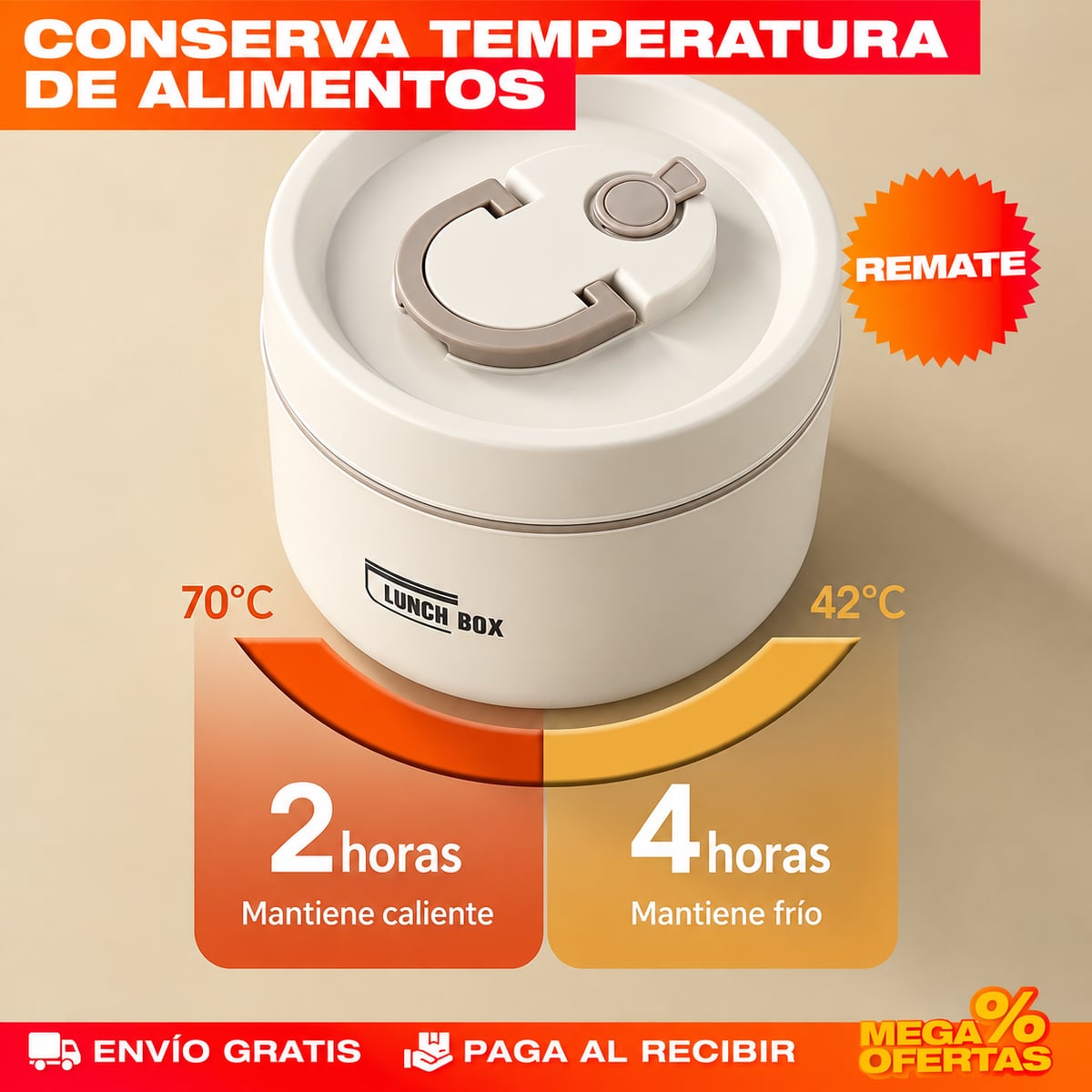 Lonchera térmica organizada