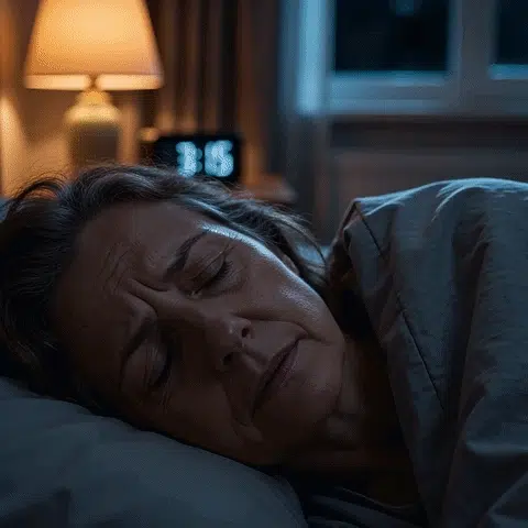 Persona sin poder dormir por molestias
