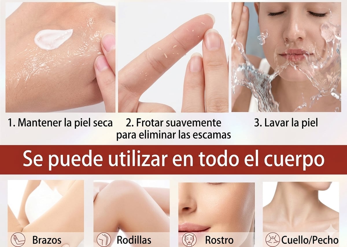 Uso del gel exfoliante