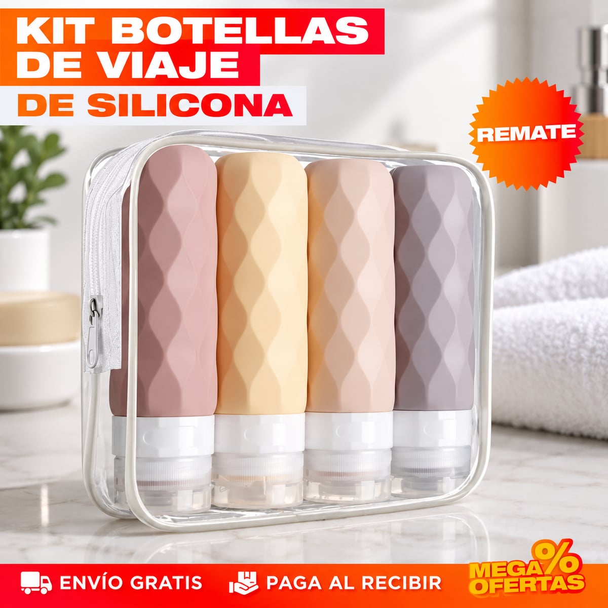 Botellas de 90 ml para equipaje de mano