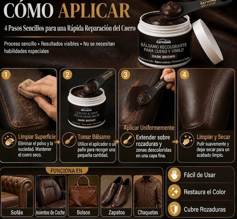 Cómo aplicar el bálsamo reparador de cuero