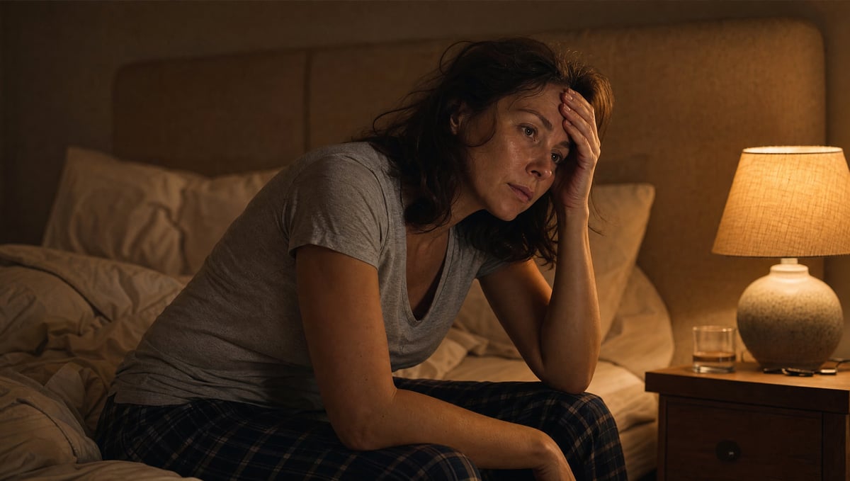 Una mujer despierta en mitad de la noche