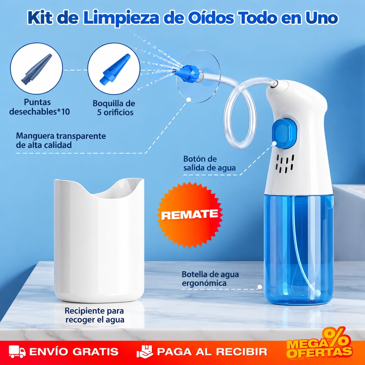 Despiece del kit de limpieza de oídos