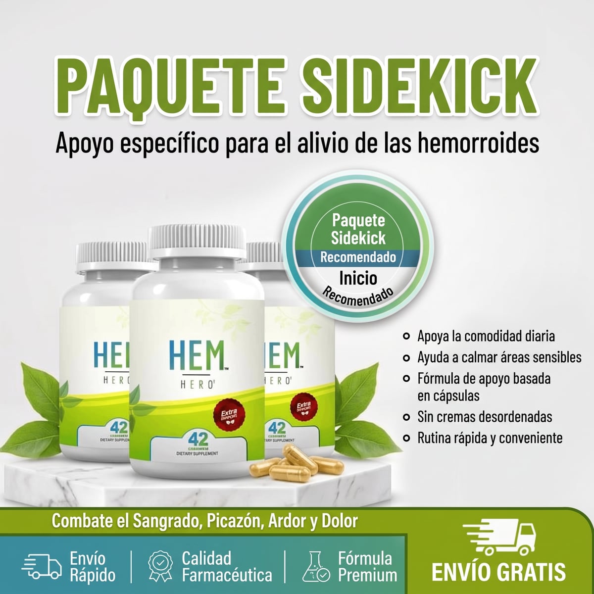Hem Hero™ Apoyo natural para las hemorroides