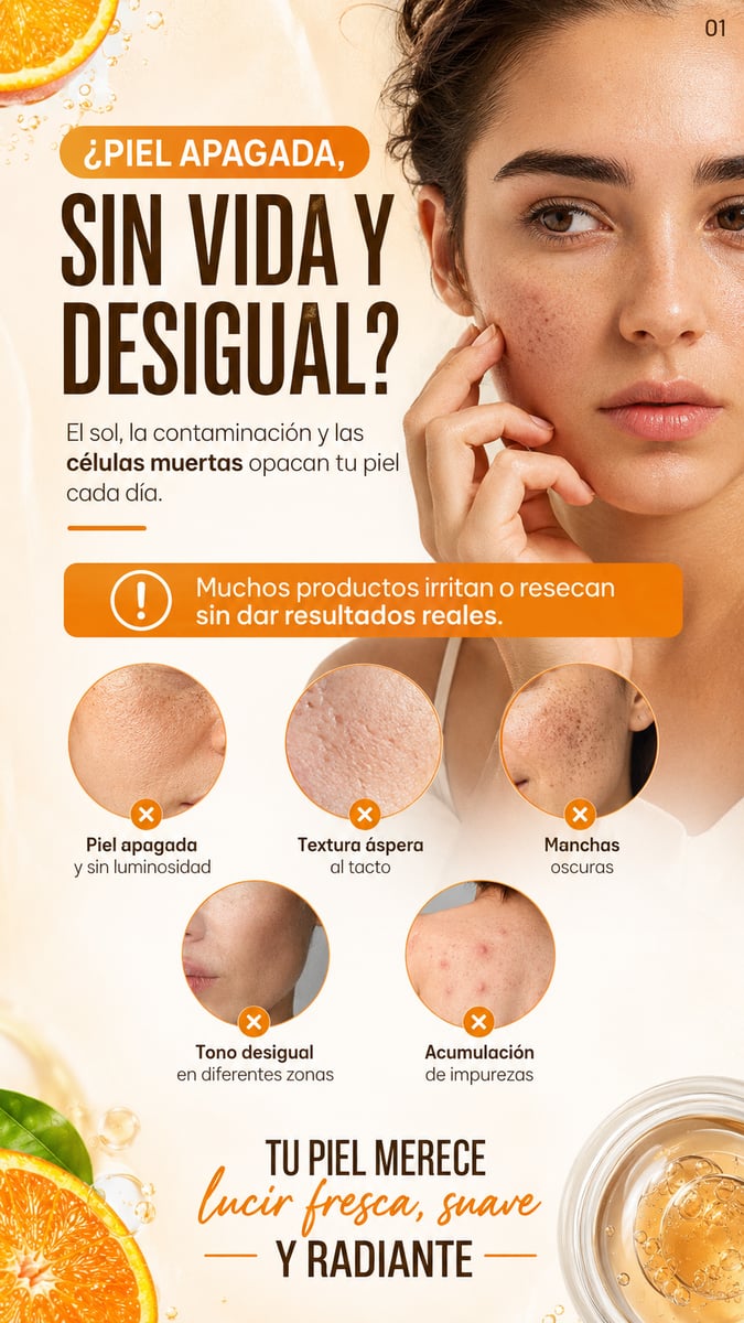 Gel exfoliante de naranja