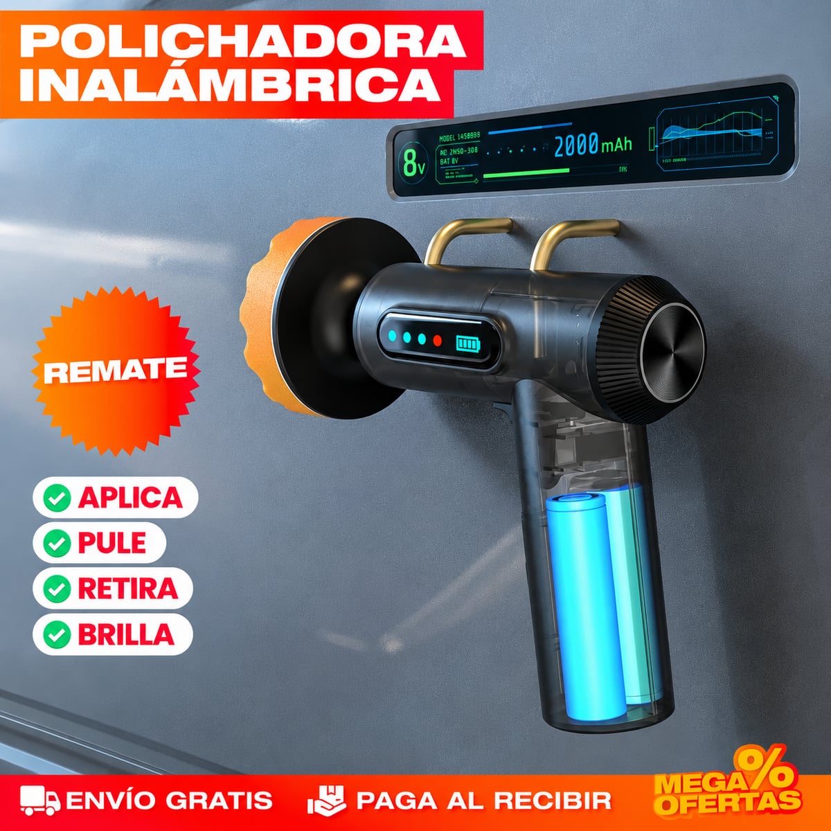 Niveles de velocidad e indicador de batería