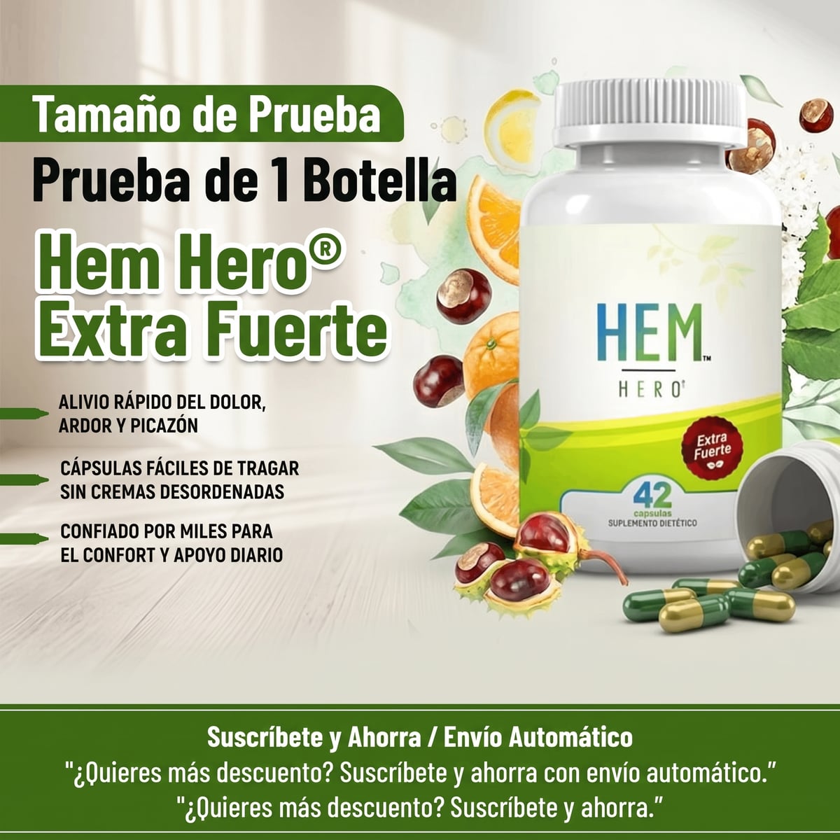Hem Hero™ Apoyo natural para las hemorroides