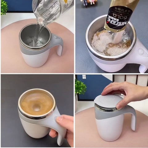 Caneca Batidora Magnética Automática
