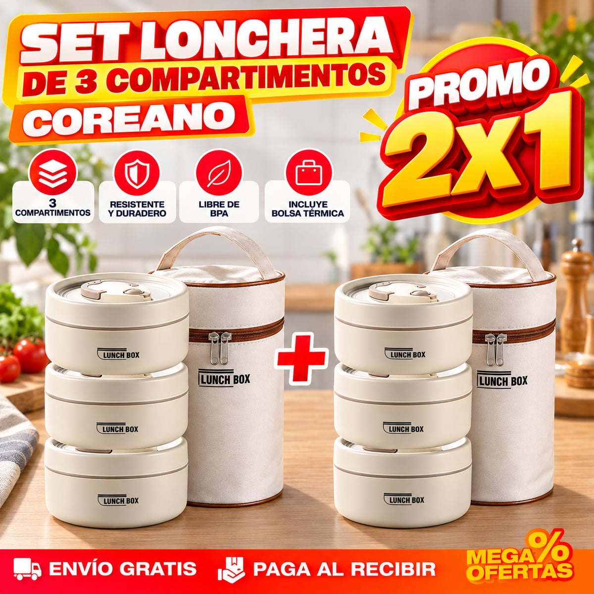 Promoción 2x1 de dos loncheras