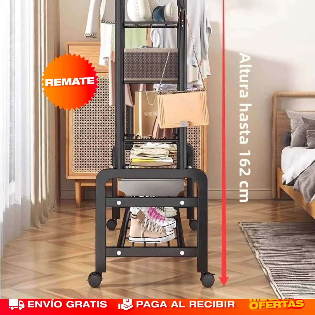Contenido de la caja del Estante Perchero Doble