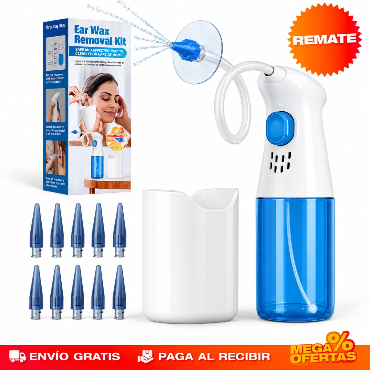Kit de limpieza de oídos en su caja
