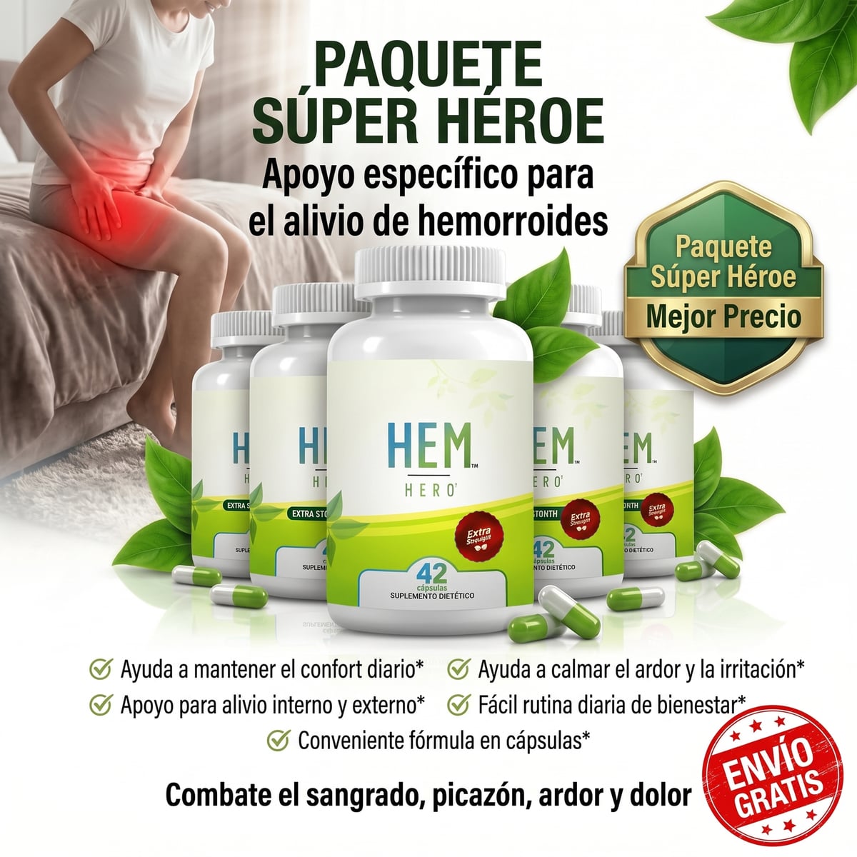 Hem Hero™ Apoyo natural para las hemorroides