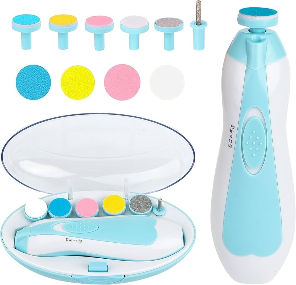 Amazon.com: Find Back - Lima de uñas eléctrica, pulidor | Lima de uñas segura y fácil para bebés, cortaúñas para bebés + kit de recortadora de uñas para recién nacidos, niños pequeños