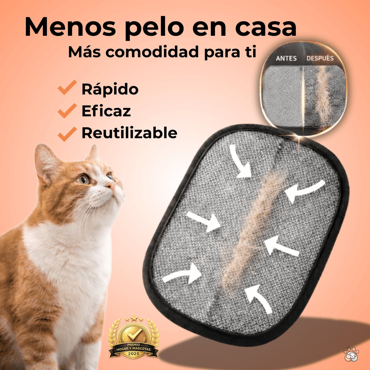 Menos pelo en casa