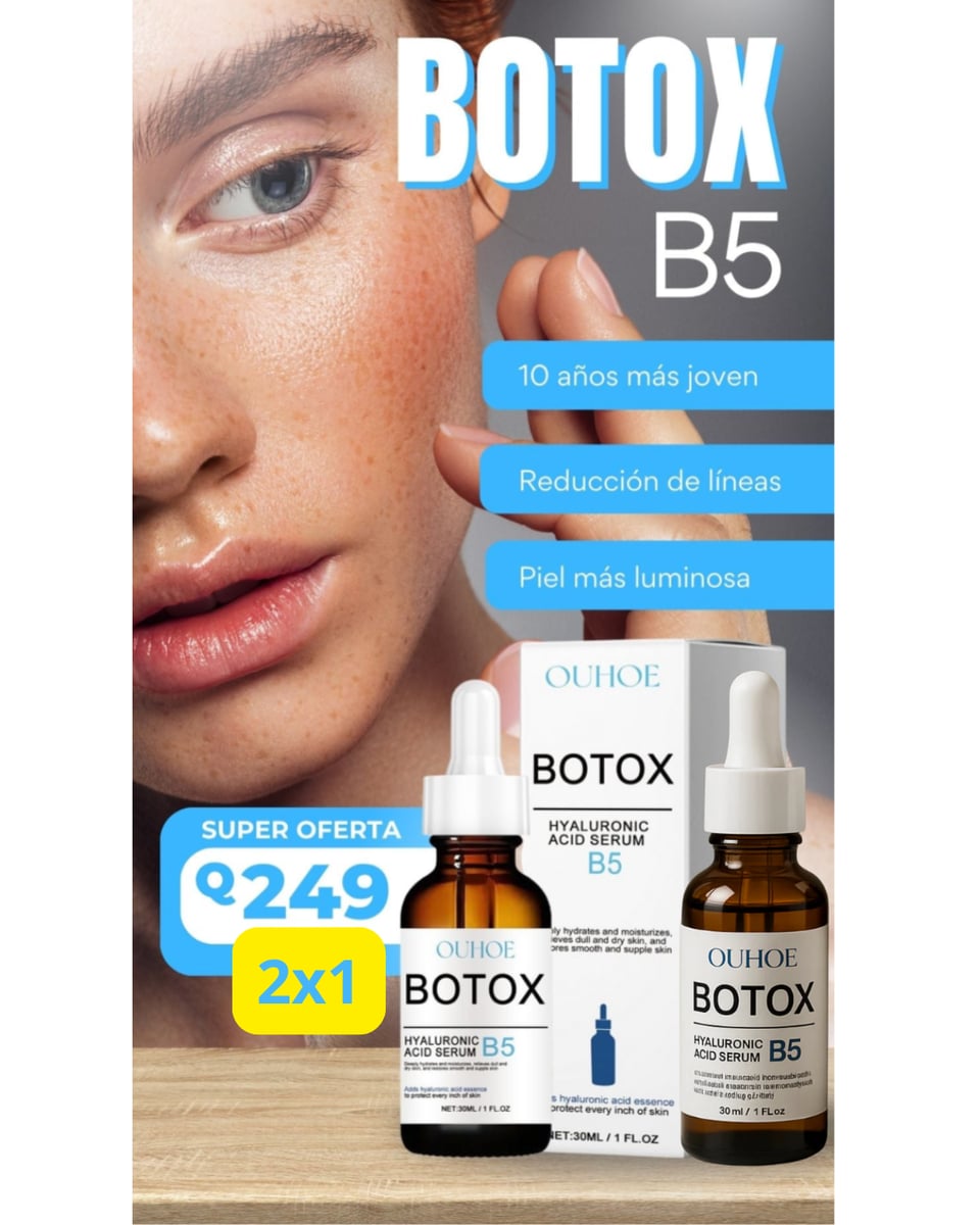 OFERTA 2X1 🔴 Botox B5 Ácido Hialurónico — Piel Firme y Radiante + ENVIO GRATIS 🎁