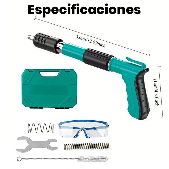 ULTIMAS UNIDADES - KIT PISTOLA DE CLAVOS FULMINANTE + ENVÍO GRATIS