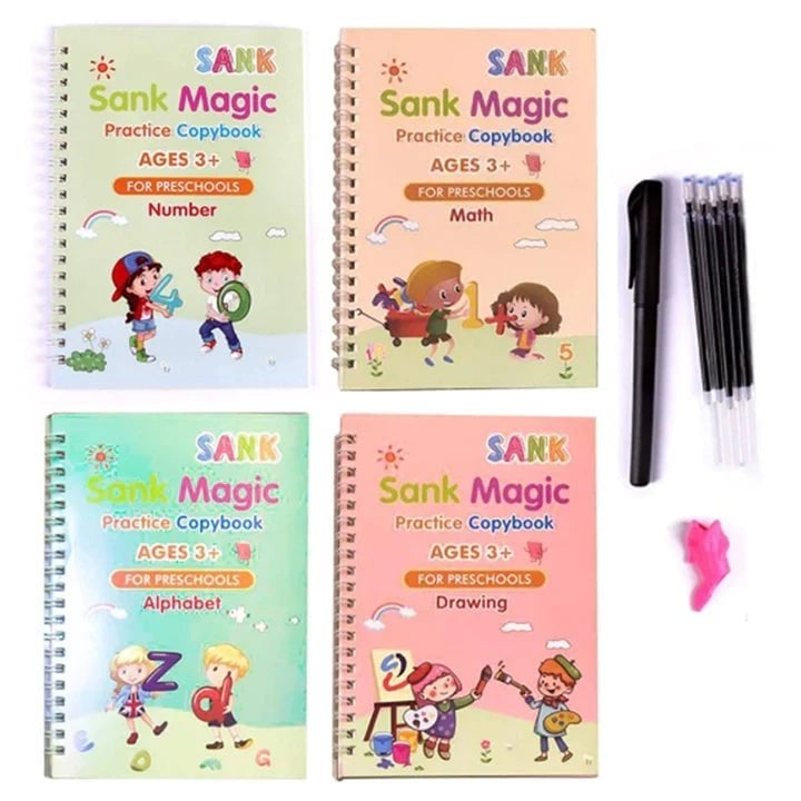 KIT DE 4 LIBROS CON TINTA MÁGICA 📚