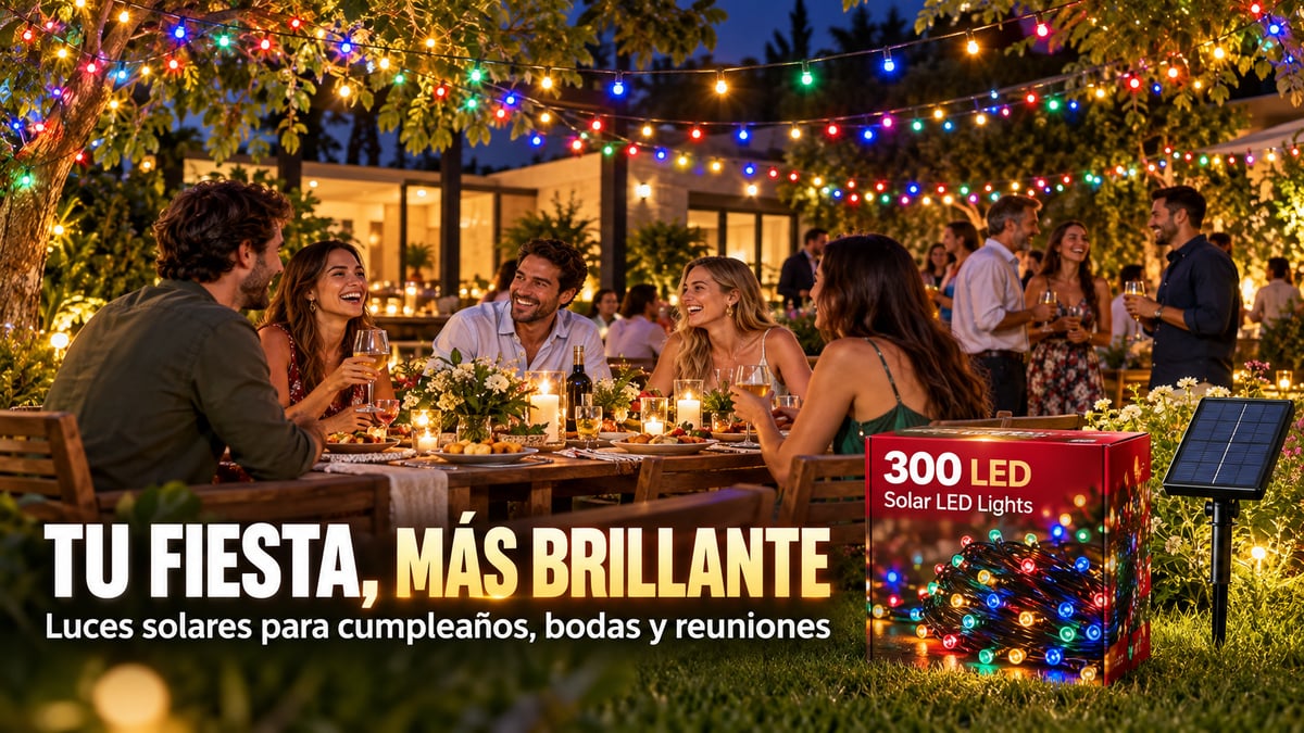 luces navideñas solares