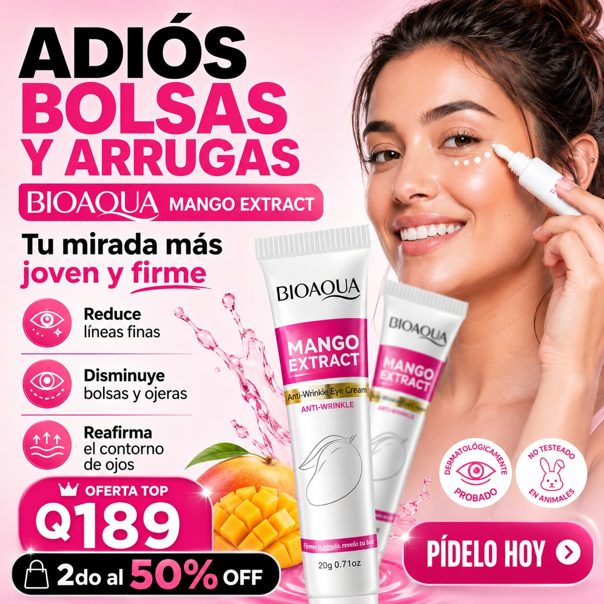 Mirada Joven™ | Crema para Bolsas, Ojeras y Líneas Finas