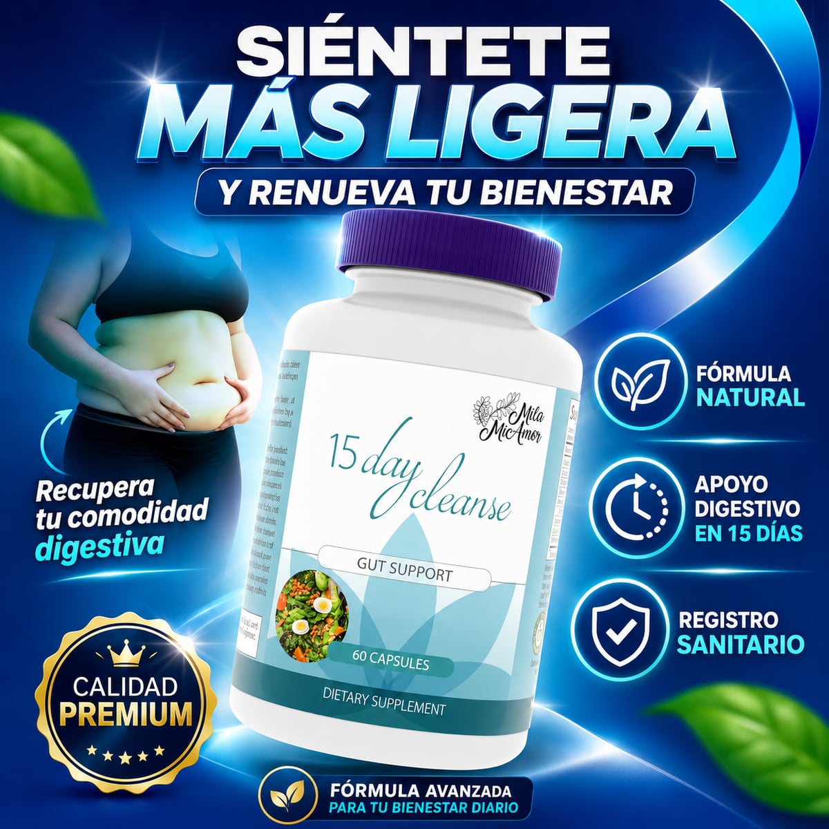 15 Días Clean | Détox Limpieza Estomacal Completa en 15 Días