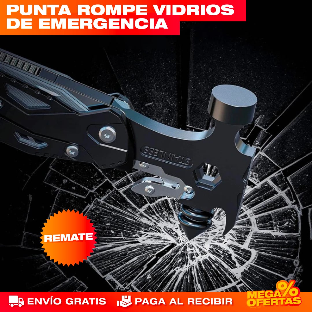 MARTILLO MULTIFUNCIONAL DE SEGURIDAD 15 EN 1