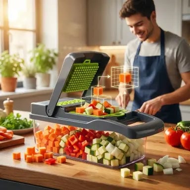🔥Cortador Multifuncional: Picador de Verduras Múltiples + ENVÍO GRATIS 🚚