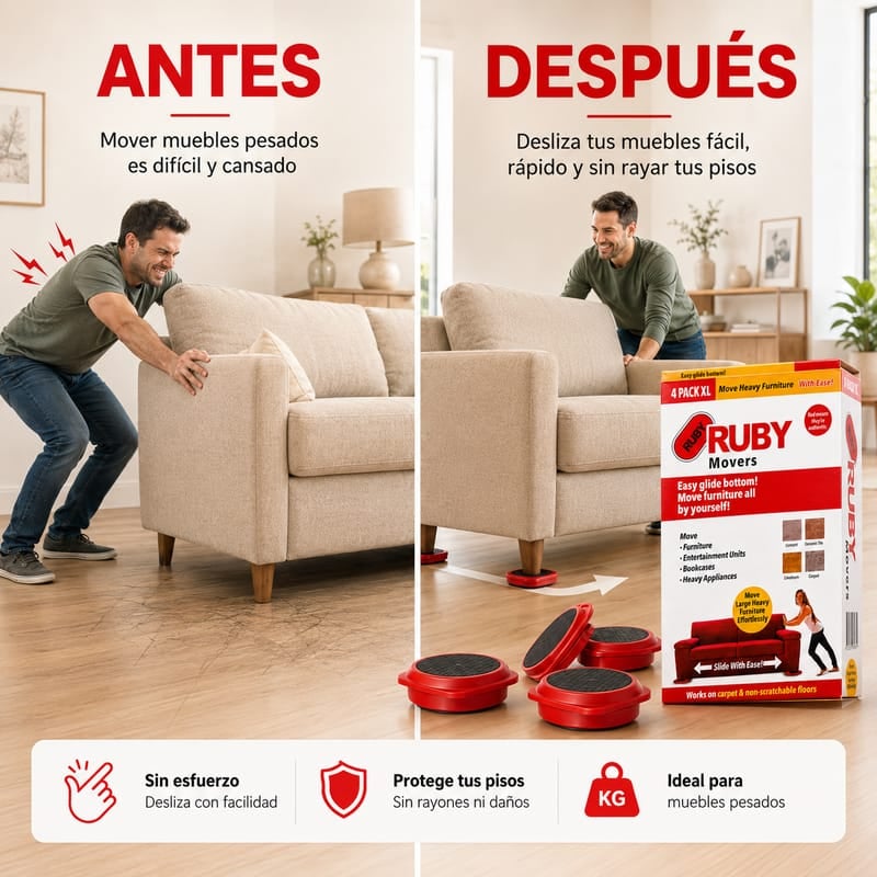 APROVECHA ESTA OFERTA - Deslizadores de Muebles + ENVIO GRATIS 🚚