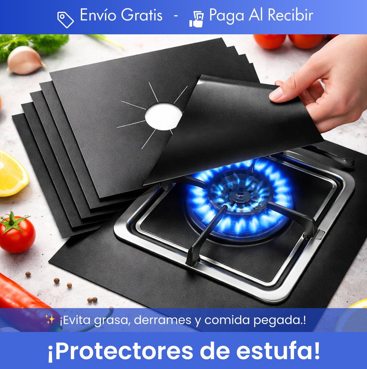 Pack x4 Protectores de cocina - Mantiene tu cocina impecable