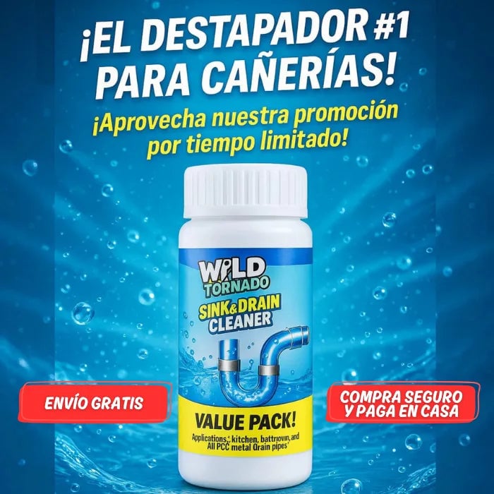 Wild Tornado™ Destapador y Limpiador de Cañerías Profesional-3X1 + Q240+ envio gratis