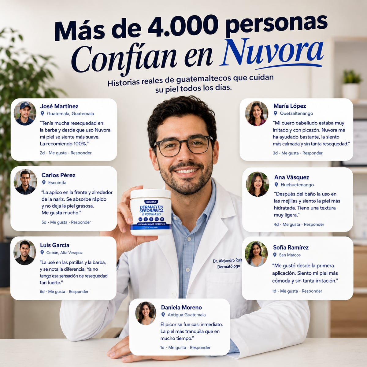 NUVORA Crema de Alivio para Dermatitis Seborreica y Psoriasis