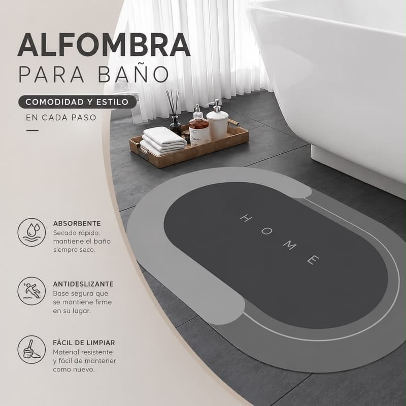 ALFOMBRA PARA BAÑO SUAVE, SEGURA Y SECADO RAPIDO.🌟🌟🌟🌟🌟