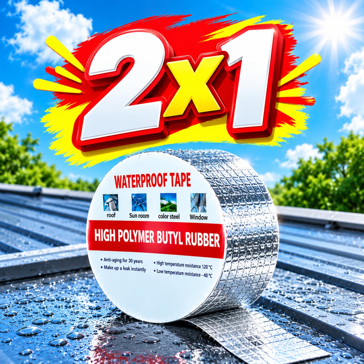 CINTA IMPERMEABLE TAPA GOTERA 2X1