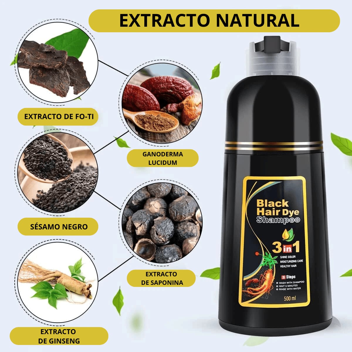 Black Hair Dye® - Recupera el Color Joven de tu Cabello en Solo 8 Minutos.
