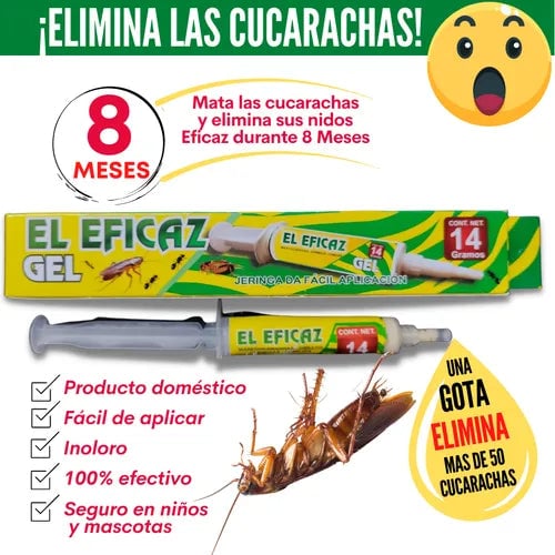 EL EFICAZ ~ Elimina las cucarachas de raíz