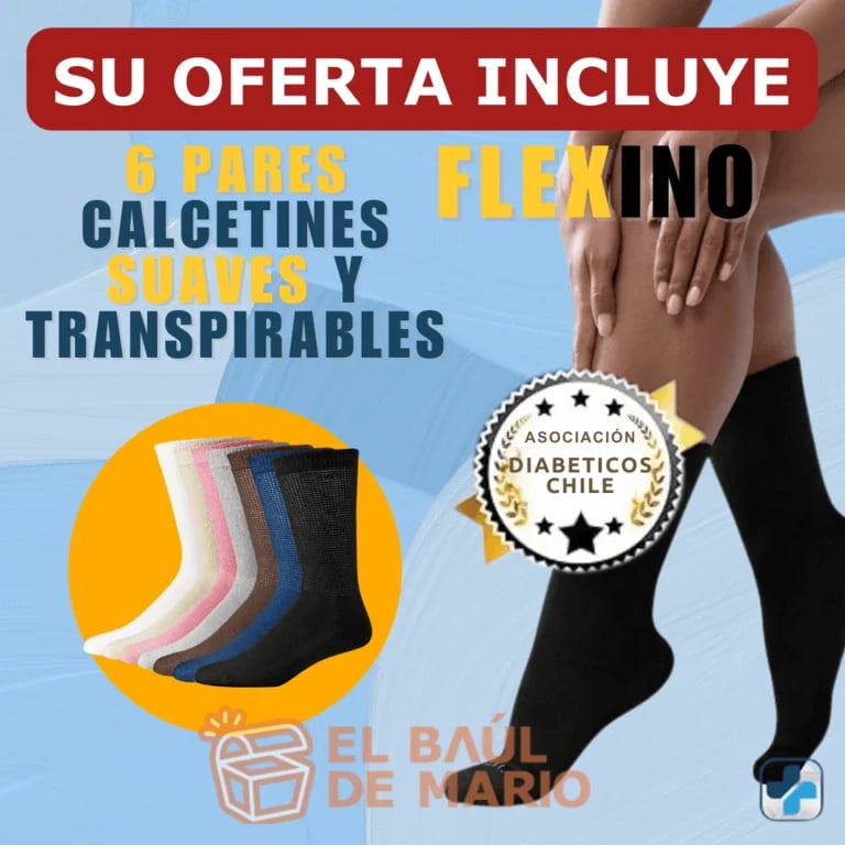 Flexino - Pack de Calcetines Para Diabéticos