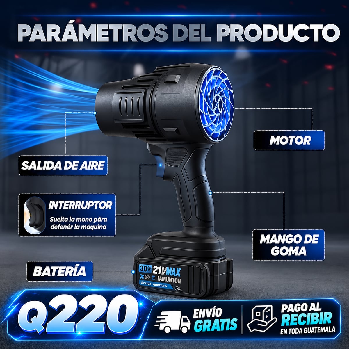 Soplador inalámbrico profesional -JetClean™ 
