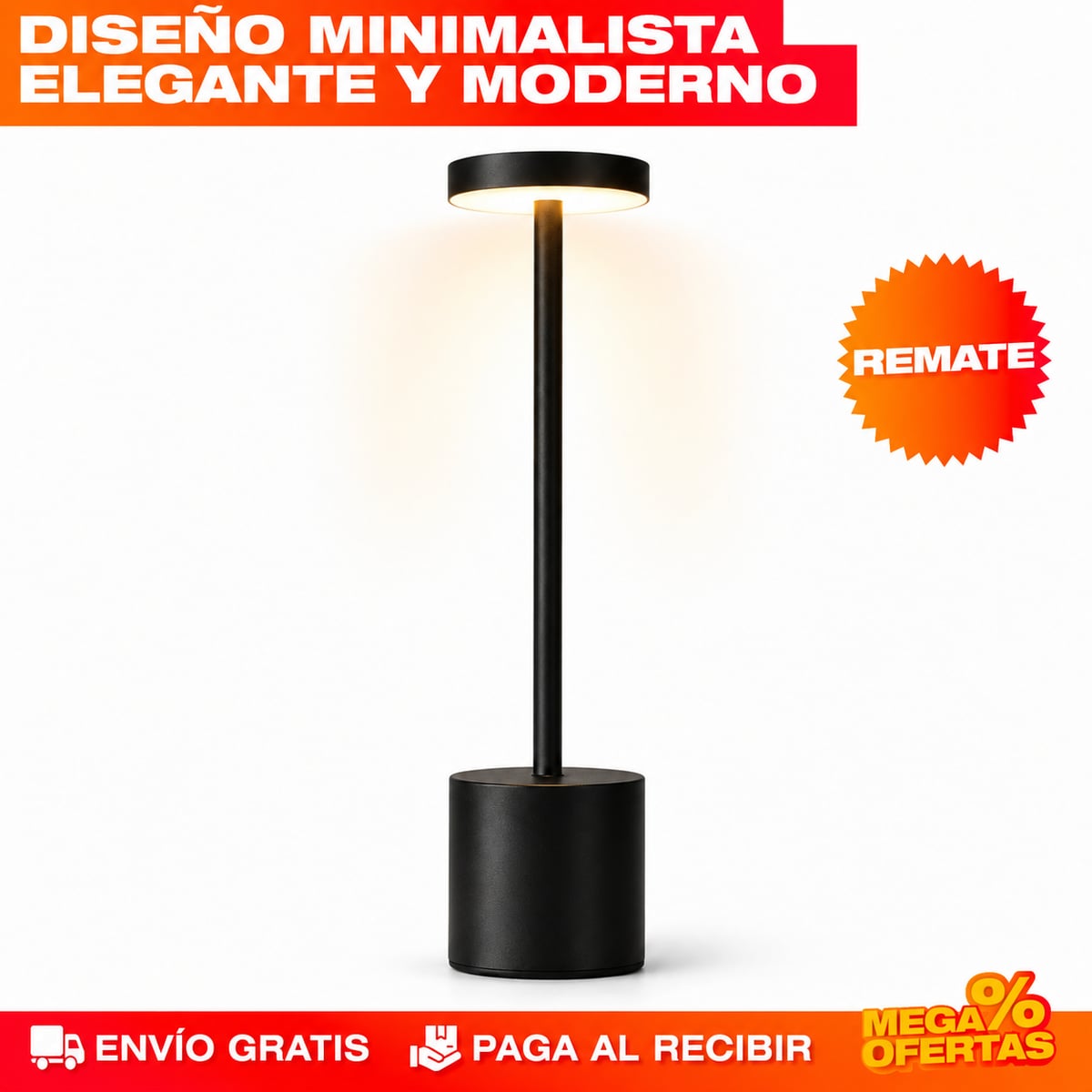 LAMPARA RECARGABLE DE MESA O ESCRITORIO