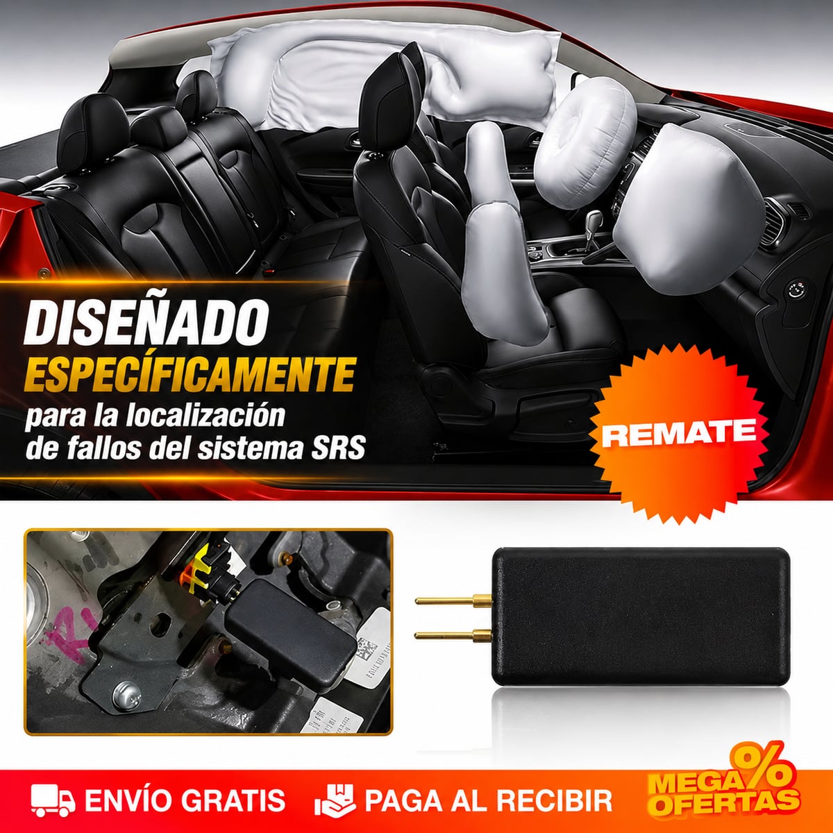 Kit x8 Detectores Diagnóstico Sistema Bolsa De Aire Para Vehículo – Diagnostica el airbag tú mismo