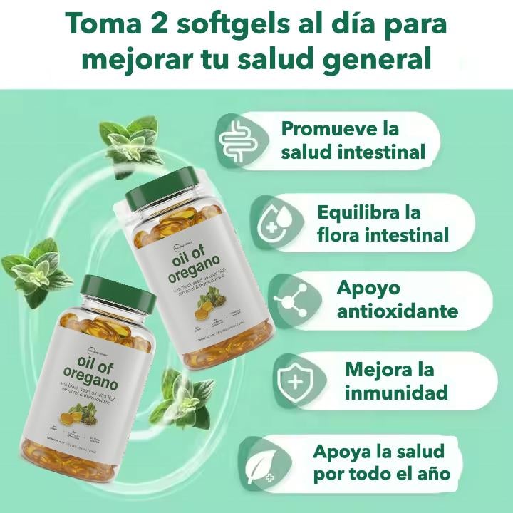 Aceite de orégano - Detox natural 60 caps