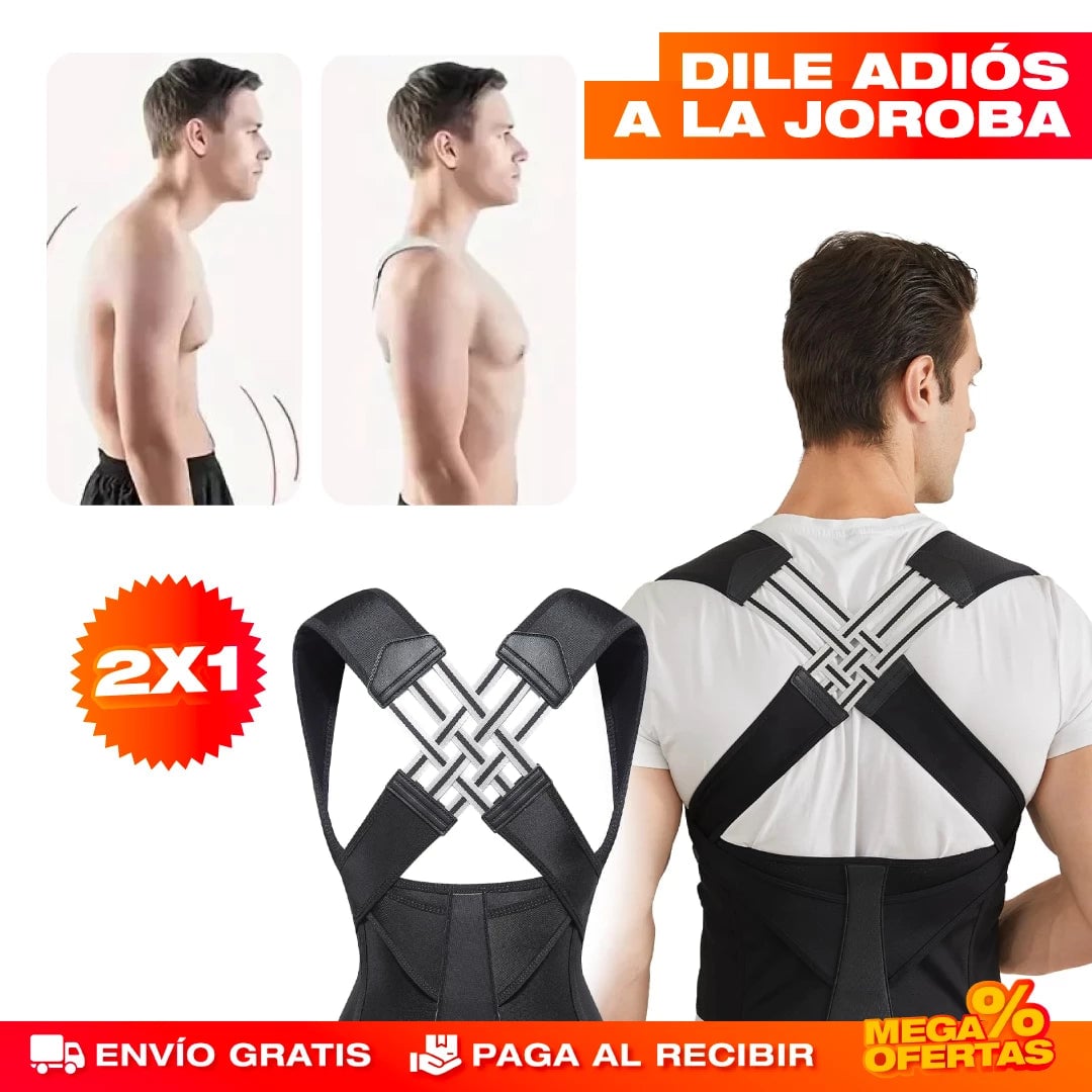 Promo 2x1 Corrector de Postura Ajustable 🏋️‍♀️