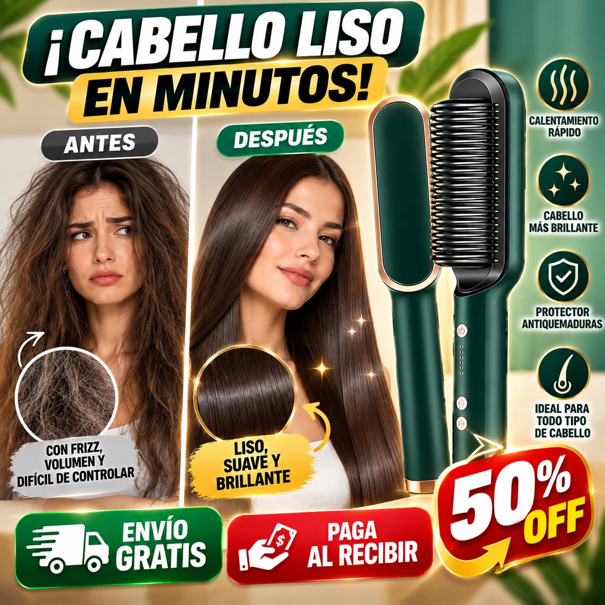 LisoPro™ 2 en 1 - CABELLO LISO SIN COMPLICACIONES