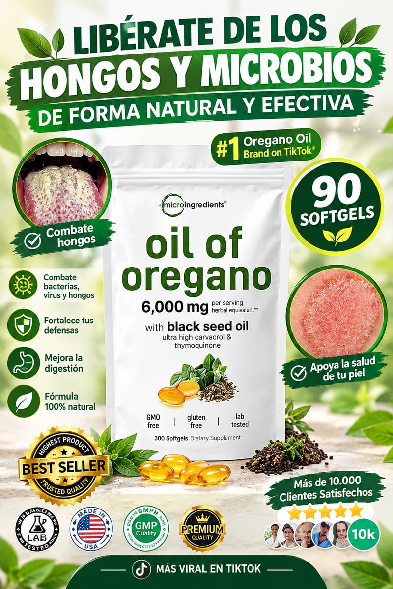 Aceite de Orégano El Antibiótico Natural 90 Softgels - Envío Gratis