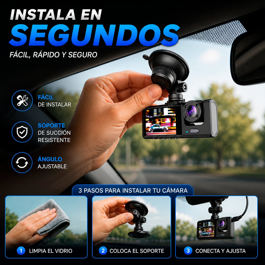 Cámara para Carros HD 1080P con WiFi + App