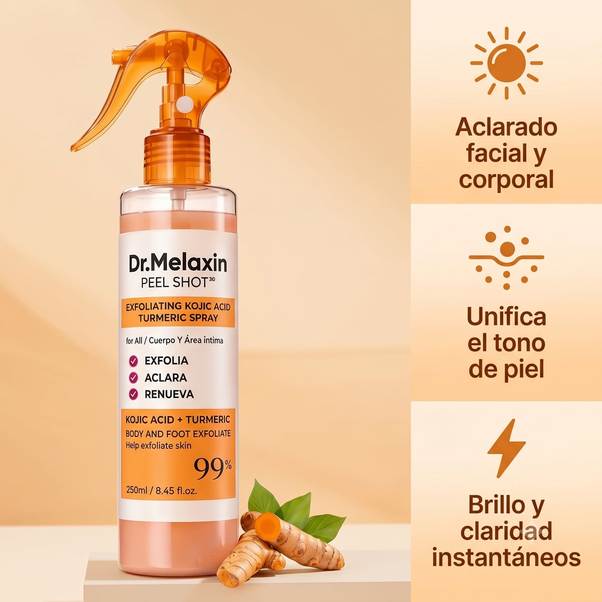 Aclarante Coreano Spray — Axilas, Codos y Rodillas Uniformes