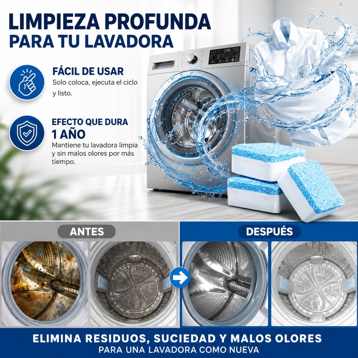 PASTILLAS LIMPIADORAS DE LAVADORA ORIGINALES