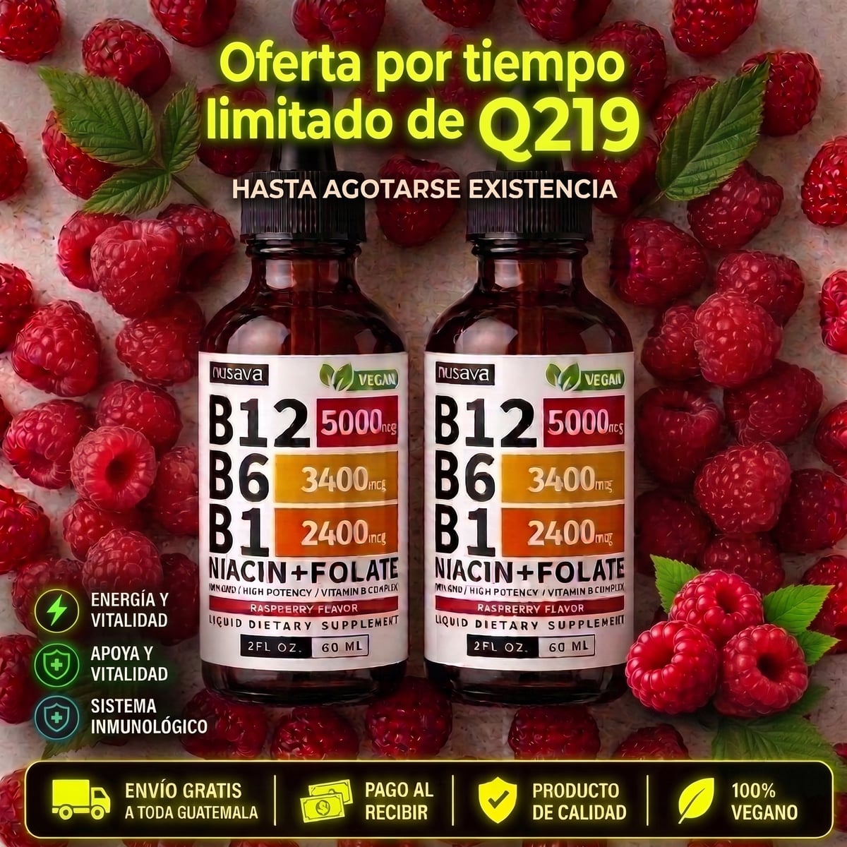 COMPLEJO DE VITAMINAS B12+B6+B1 de NUSAVA