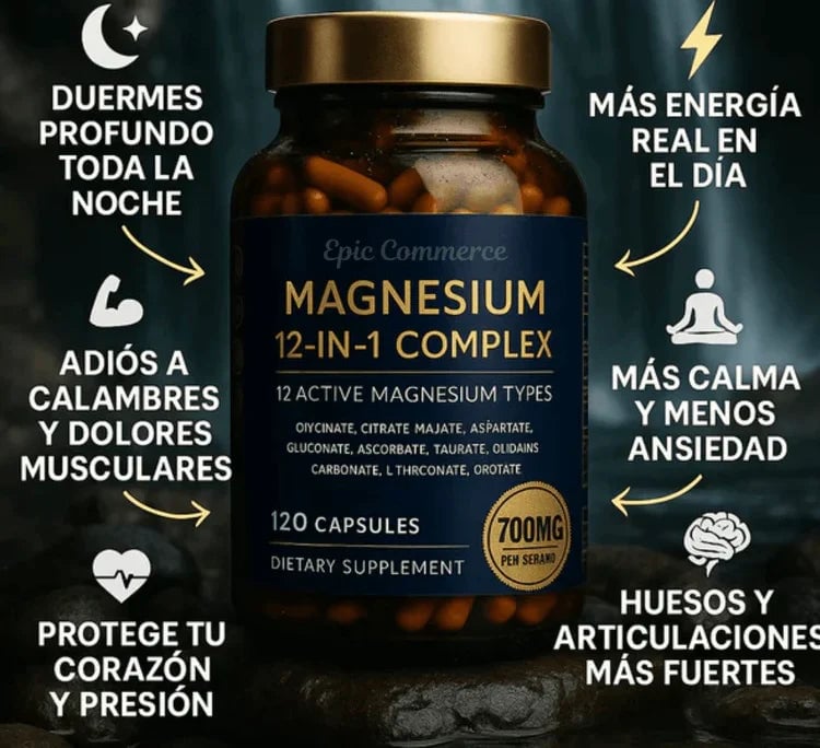 MAGNESIO 12 EN 1 ✨✨✨     TU SOLUCION EN UNA SOLA CAPSULA