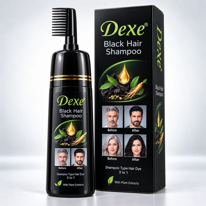 Shampoo Colorante Negro 3 en 1 DEXE  + ENVIO GRATIS
